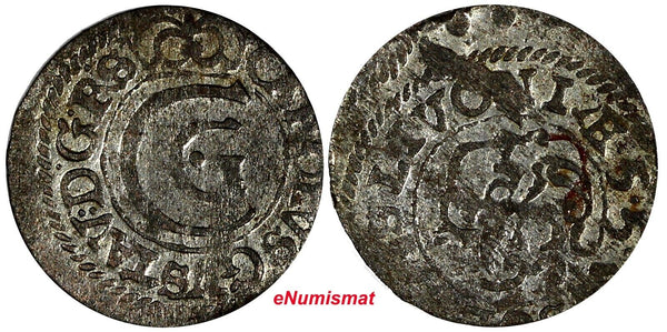 Livonia  Riga Carl X Gustav of Sweden (1654-1660) Silver 1655 Solidus KM# 4 (19)