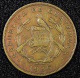 GUATEMALA Brass 1936 1 Centavo Royal British Mint  KM# 249 (22 884)
