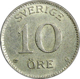 SWEDEN Gustaf V Silver 1930 G 10 Öre  KM# 780 (21 906)