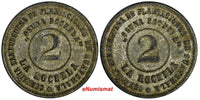 GUATEMALA TOKEN 1895 Zinc 2 Reales La Rochela HAMBURGUESA 30mm RULAU Gma 100 (7)