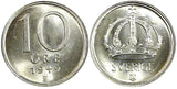 SWEDEN Gustaf V Silver 1942-1950 10 Ore UNC/BU KM# 813 RANDOM PICK (1 COIN) (29)