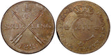 Sweden Carl XIV Johan Copper 1821 1/4 Skilling UNC KM# 595 (21 406)