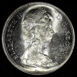 CANADA Elizabeth II Silver 1966 $1.00 Dollar  UNC KM# 64.1 (22 784)