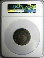 Russia-Siberia Catherine II Copper 1779 KM 10 Kopecks NGC AU58 BN SCARCE C# 6(9)