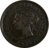 Canada Victoria Bronze 1886  1 Cent KM# 7 (17 504)