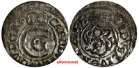 LIVONIA Carl X Gustav of SWEDEN (1654-1660) Silver Solidus (16)55 SCARCE KM#4(4)