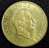 DENMARK Frederik IX Aluminum-Bronze 1958 C S 1 Krone GEM BU COIN KM# 837.2 (788)