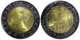 Italy 1997 R 500 Lire  Italian Traffic Police 25.75 mm GEM BU KM# 187 (21 946)