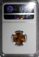 Singapore Bronze 1974 1 Cent GRADED NGC MS65 RB GEM BU KM# 1