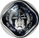 India-Republic PROOF Aluminum 1976 (B) 5 Paise F.A.O. Mumbai Mint KM#19