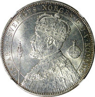 SWEDEN Silver Jubilee Oscar II 1897 EB 2 Kronor NGC MS64 NICE TONED KM# 762 (23)