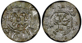 SICILY Italian states Manfred (1258-1266) Billon 1 Denaro Minted in Messina (45)