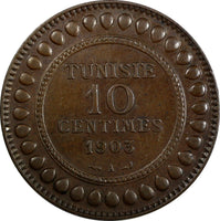 Tunisia Muhammad IV AH1321/1903 A 10 Centimes  KM# 229 (20 655)