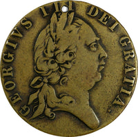 Great Britain Bronze George III (Spade Guinea Jeton) 1791 Holed VF Condition(4)