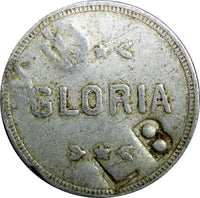 COSTA RICA Aluminum Token ND (1915) GLORIA "LB" Lindo Brothers 28.8mm  (23 751)