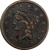 US Copper 1842 Braided Hair Large Cent 1c EX.LUX FAMILY COLLECTION (12 048)