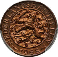 Netherlands Antilles Juliana Proof 1968 1 Cent PCGS PR64 RB Unlsted Proof ! KM#1