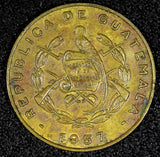 GUATEMALA Nickel brass 1957 1 Centavo Birmingham Mint KM# 259 (22 855)