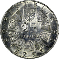 Austria Maria Theresia Silver 1967 25 Schilling UNC  KM# 2901 (19 033)