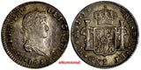 Mexico SPANISH COLONY Fernando VII Silver 1815 MO JJ 1/2 Real Nice Tone KM74(3)