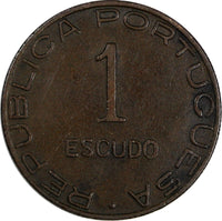Mozambique Colony of the Portuguese Bronze 1945 1 Escudo 1 Year Type KM# 74 (58)