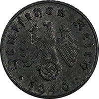 Germany-Third Reich Zinc 1940 B 5 Reichspfennig Vienna WWII Issue KM# 100 (13)
