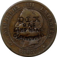 GREAT BRITAIN London.Dix Gas Lamp Maker Token, ND (ca. 1883-1909).George Dix (7)
