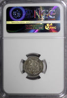 DENMARK Christian X SILVER 1917 25 Øre NGC AU58 WWI Issue SCARCE DATE KM815.1(7)