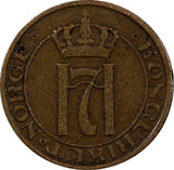 Norway Haakon VII Bronze 1927 1 Ore  SCARCE DATE KM# 367  (20 842)