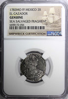 Mexico SPANISH COLONY Charles III Silver 1783 Mo FF 2 Reales NGC GRADED KM# 88.2