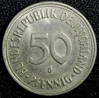 Germany - Federal Republic Copper-Nickel 1950 D 50 Pfennig Munich KM# 109.1 (1)