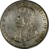 Straits Settlements George V Silver 1921 50 Cents Toned aUNC KM# 35.1 (19 320)