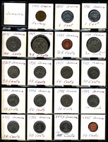 JAMAICA COINS COLLECTION LOT OF 55 COINS 1869-1996 ALBUM PAGES (18 343)