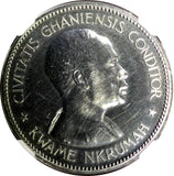 Ghana Silver Proof 1958 10 Shillings NGC PF62 Mintage-11,000 Independence KM# 7