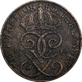 Sweden Gustaf V 1910 5 Öre Mintage-30,630 RARE KEY DATE KM# 779.2 (20 613)