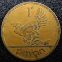 Ireland Republic Bronze 1963 1 Penny Hen with chicks KM# 11 (23 081)