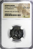 ROMAN EMPIRE,Probus,AD 276-282 BI Aurellanianus /Emperor on horse NGC Ch AU (40)