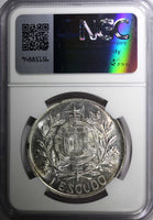 Portugal Silver 1910 Escudo NGC MS61 Birth of the Republic 37mm KM# 560 (7)