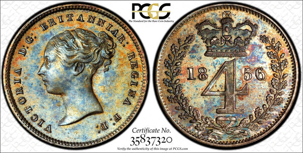 Great Britain Silver Victoria 1856 4 Pence Maundy PCGS PL64 PROOF LIKE KM#732(0)