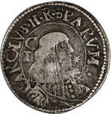 Italian states SARDINIA Carlos II of Spain Silver 1695 1 Reale Piras-95 (369)