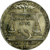 GERMANY Medal Jetton 1816/1817 Famine.Tambora Volcanic (18 357)