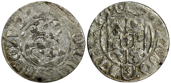 Poland King GUSTAF II ADOLF  of Sweden Silver 1633 1/24 Thaler Scarce KM# 41 (6)