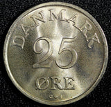 Denmark Frederik IX Copper-Nickel 1957  25 Øre GEM BU COIN KM# 842.2 (23 851)