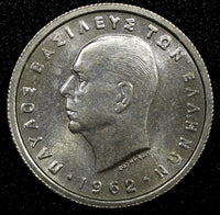 GREECE Paul I Copper-Nickel 1962 1  Drachma UNC KM# 81 (24 172)