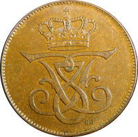 Denmark Frederik VIII Bronze 1907 VBP; GJ 5 Ore UNC Condition KM# 806 (23 804)