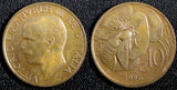 ITALY Vittorio Emanuele III Bronze 1926 R 10 Centesimi ch.UNC KM# 60 (23 888)