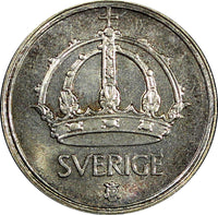 Sweden Gustaf V (1907-1950) Silver 1944 G 10 Öre BU KM# 813 (22 068)