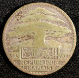 LEBANON Silver 1929 10 Piastres Mintage-880 064 1 YEAR TYPE KM# 6 (23 239)