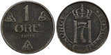 NORWAY Haakon VII Iron 1918 1 ORE WWI Issue SCARCE KM# 367a  (20 833)