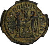 Roman Maximian,AD286-310 AE Post-Ref.Radiate / Victory From Jupiter NGC (014)